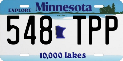 MN license plate 548TPP