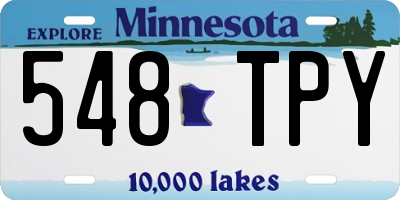 MN license plate 548TPY