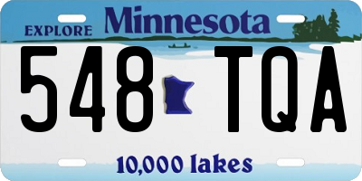 MN license plate 548TQA