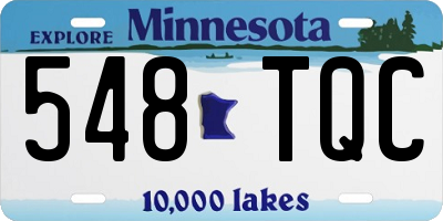 MN license plate 548TQC