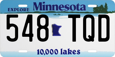 MN license plate 548TQD
