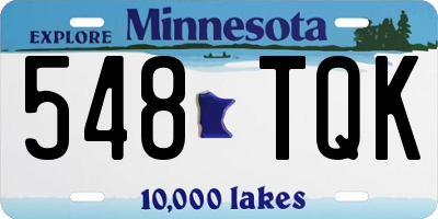 MN license plate 548TQK