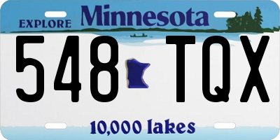 MN license plate 548TQX