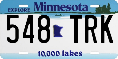 MN license plate 548TRK