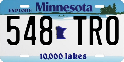 MN license plate 548TRO