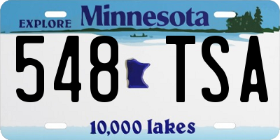 MN license plate 548TSA