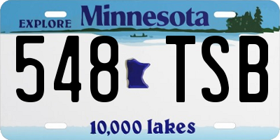 MN license plate 548TSB