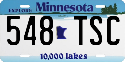 MN license plate 548TSC