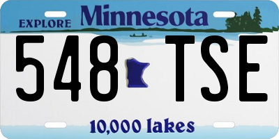 MN license plate 548TSE