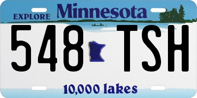 MN license plate 548TSH