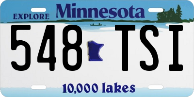 MN license plate 548TSI