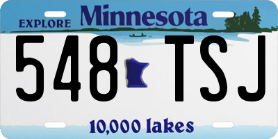 MN license plate 548TSJ