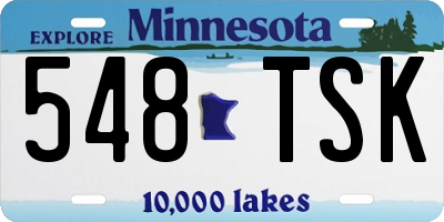 MN license plate 548TSK