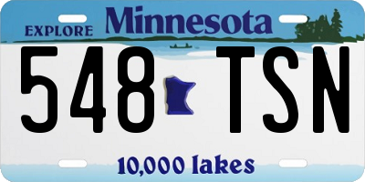 MN license plate 548TSN