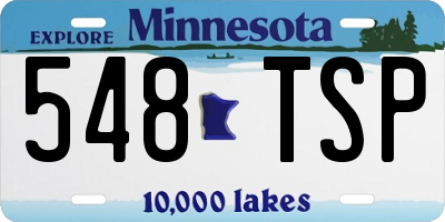 MN license plate 548TSP