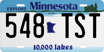 MN license plate 548TST