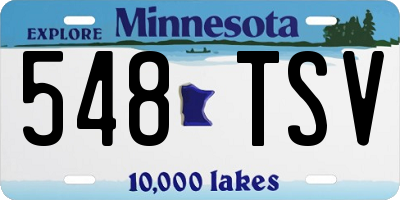 MN license plate 548TSV