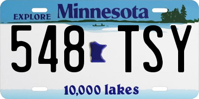 MN license plate 548TSY