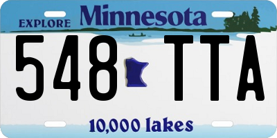 MN license plate 548TTA