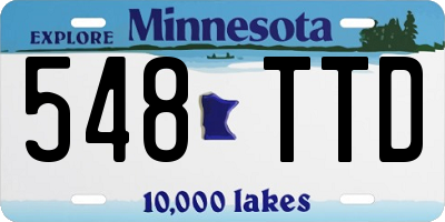 MN license plate 548TTD