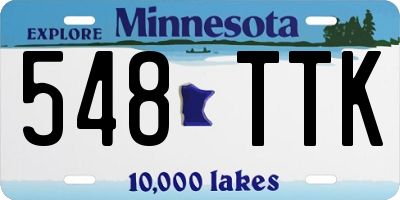 MN license plate 548TTK