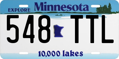 MN license plate 548TTL