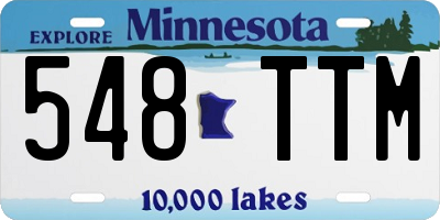 MN license plate 548TTM