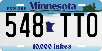 MN license plate 548TTO