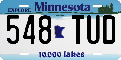 MN license plate 548TUD