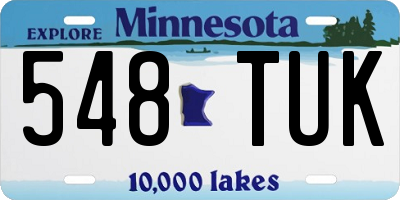 MN license plate 548TUK