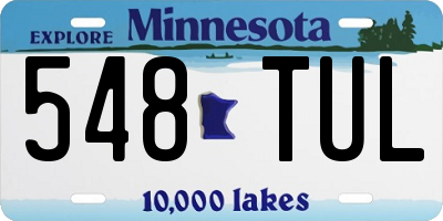 MN license plate 548TUL