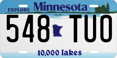 MN license plate 548TUO