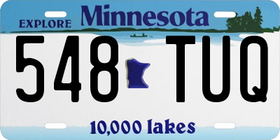 MN license plate 548TUQ