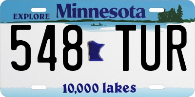 MN license plate 548TUR