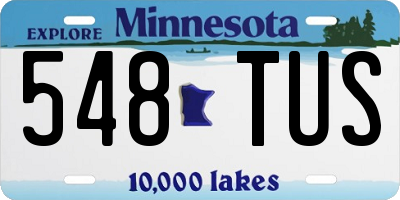 MN license plate 548TUS