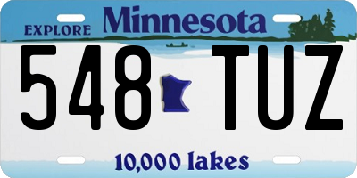 MN license plate 548TUZ
