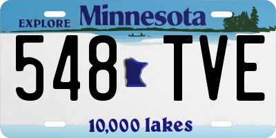 MN license plate 548TVE