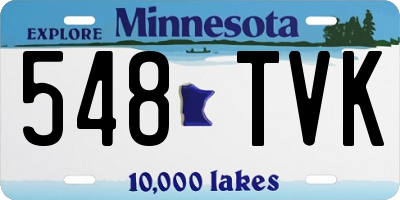 MN license plate 548TVK