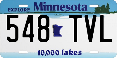 MN license plate 548TVL