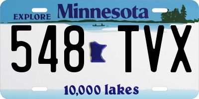 MN license plate 548TVX