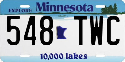 MN license plate 548TWC