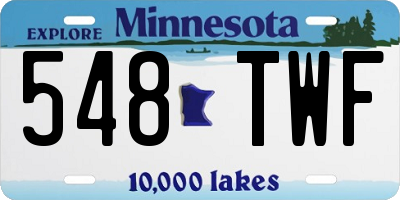 MN license plate 548TWF