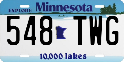MN license plate 548TWG