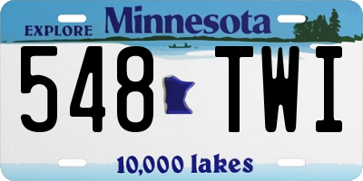 MN license plate 548TWI