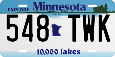 MN license plate 548TWK