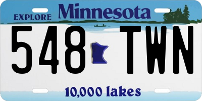 MN license plate 548TWN