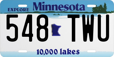 MN license plate 548TWU