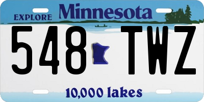 MN license plate 548TWZ