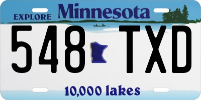 MN license plate 548TXD