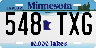 MN license plate 548TXG